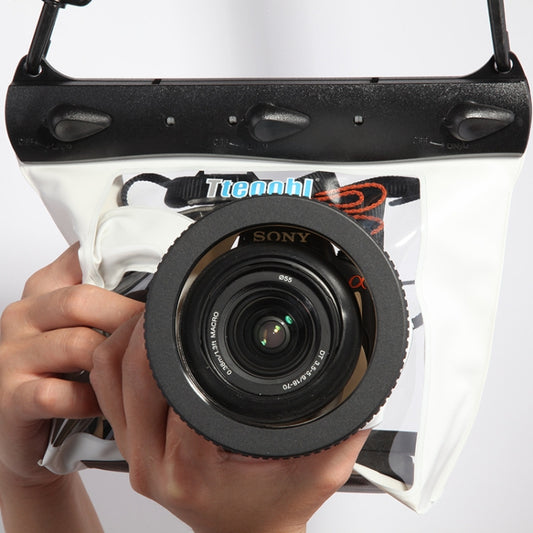 Tteoobl  20m Underwater Diving Camera Housing Case Pouch  Camera Waterproof Dry Bag, Size: L(White) - Diving Accessories by Tteoobl | Online Shopping South Africa | PMC Jewellery | Buy Now Pay Later Mobicred