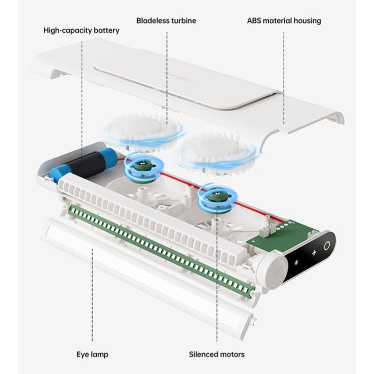JXS-GP1 Computer Screen Bladeless Turbo Silent Fan With Eye Protection Light Function(Black) - Electric Fans by PMC Jewellery | Online Shopping South Africa | PMC Jewellery | Buy Now Pay Later Mobicred