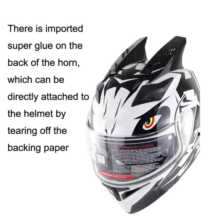 1 Pair Motorcycle Helmet  Horns Plastic Paste Decoration(White) - Ornamental Parts by PMC Jewellery | Online Shopping South Africa | PMC Jewellery