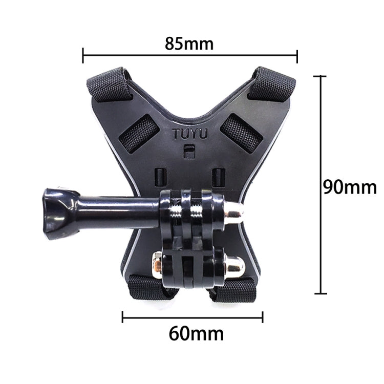 TUYU Motorcycle Helmet Chin Action Camera Mobile Phone Mounting Bracket Black Bracket+Mobile Phone Clip - Helmet Mount by TUYU | Online Shopping South Africa | PMC TechLife | Buy Now Pay Later Mobicred