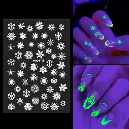 5 PCS TZ0290 Halloween Party Luminous Nail Stickers(05) - Nail Stickers by PMC Jewellery | Online Shopping South Africa | PMC Jewellery | Buy Now Pay Later Mobicred