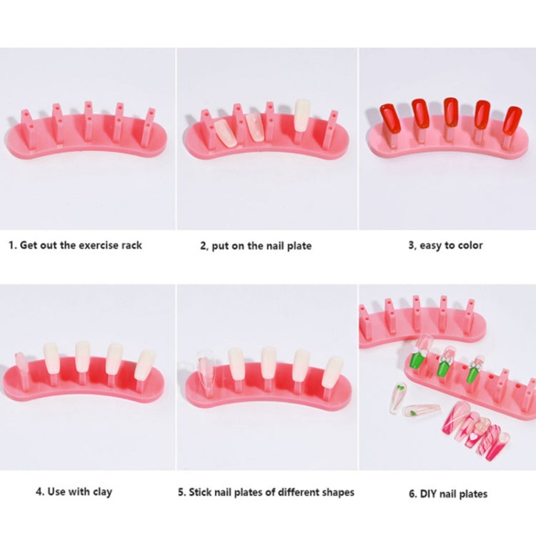 3 Sets Adhesive-Free Nail Practice Stand Nail Display Stand(03 Rose Red) - Nail Art Equipment by PMC Jewellery | Online Shopping South Africa | PMC Jewellery | Buy Now Pay Later Mobicred