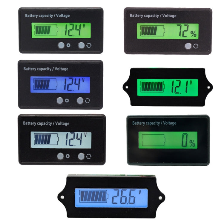 L6133 LCD Electric Motorcycle Power Display, Style: Single Button Green Backlight - Electrical Instruments by PMC TechLife | Online Shopping South Africa | PMC TechLife | Buy Now Pay Later Mobicred