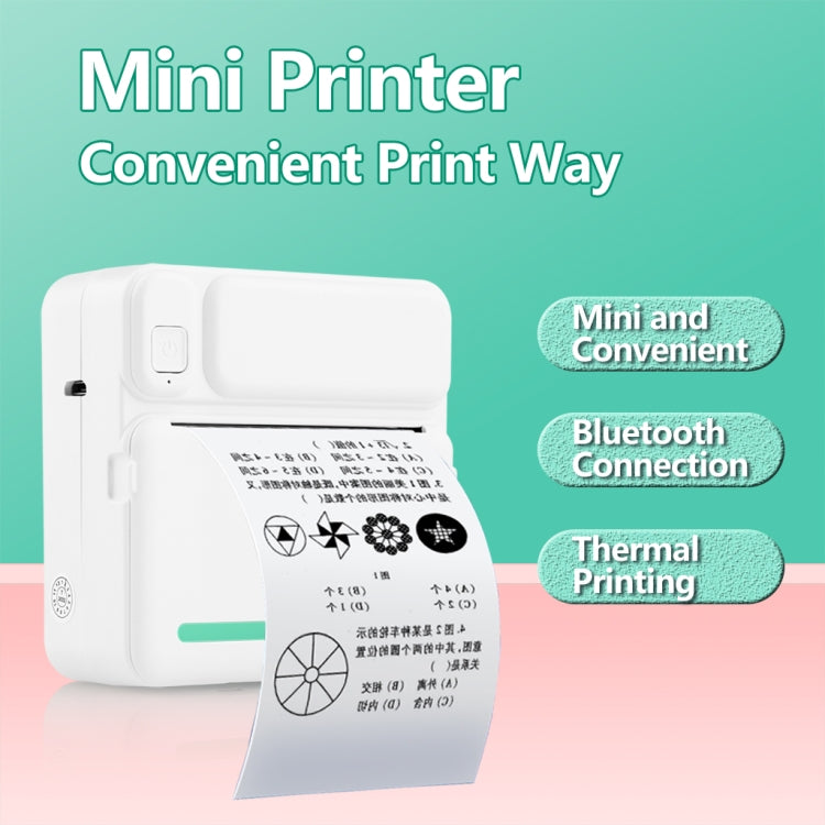 C19 200DPI Student Homework Printer Bluetooth Inkless Pocket Printer Blue Printer Paper x 5 - Printer by PMC TechLife | Online Shopping South Africa | PMC TechLife