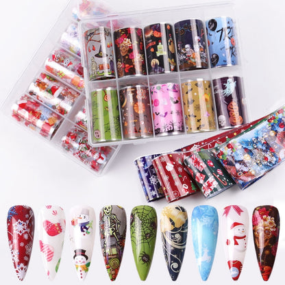 TZ0257 4x100cm Halloween Christmas Nail Art Starry Sticker Set without Nails(05) - Nail Stickers by PMC Jewellery | Online Shopping South Africa | PMC Jewellery | Buy Now Pay Later Mobicred