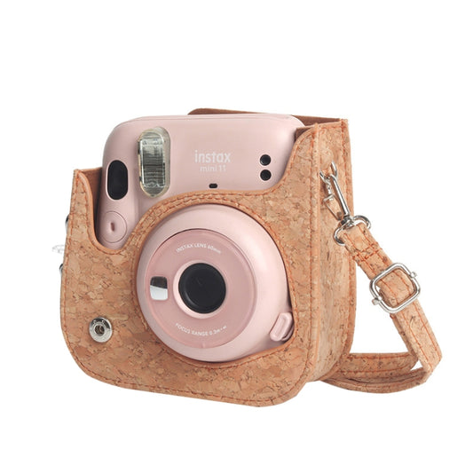 Cork Camera Bag Shoulder Bag Digital Photography Leather Case For FUJIFILM Instax Mini 11 - Leather Bag by PMC Jewellery | Online Shopping South Africa | PMC Jewellery | Buy Now Pay Later Mobicred