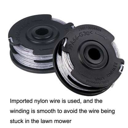 Lawnmower Nylon Double Layer Mowing Line Playing Rope Spool Replaces Greenworks(Black) - Lawn Mower, Saws & Accessories by PMC Jewellery | Online Shopping South Africa | PMC Jewellery