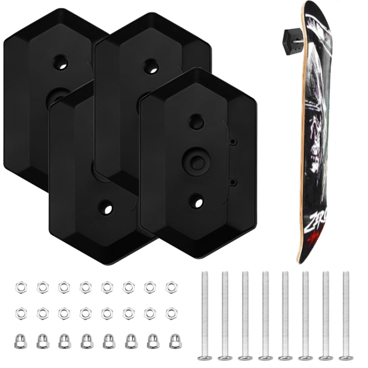 Wall Mount Skateboard Stand For Skateboard Deck Display and Storage(Black) - Accessories & Parts by PMC Jewellery | Online Shopping South Africa | PMC Jewellery