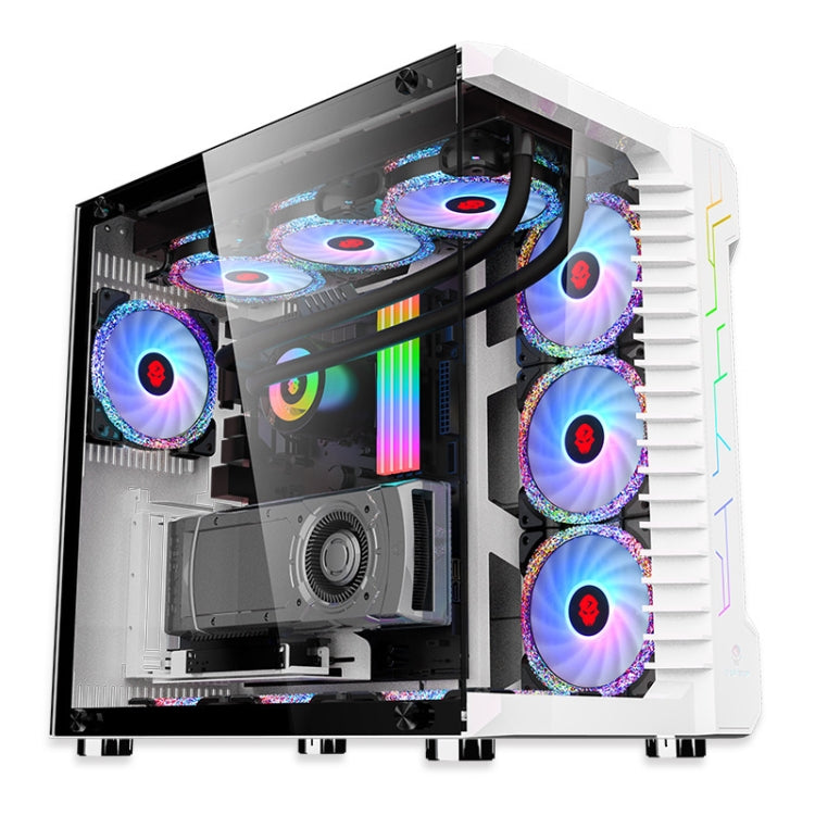 Computer CPU RGB luminous Radiator 3 Fans+Remote Control - Fan Cooling by PMC Jewellery | Online Shopping South Africa | PMC Jewellery | Buy Now Pay Later Mobicred