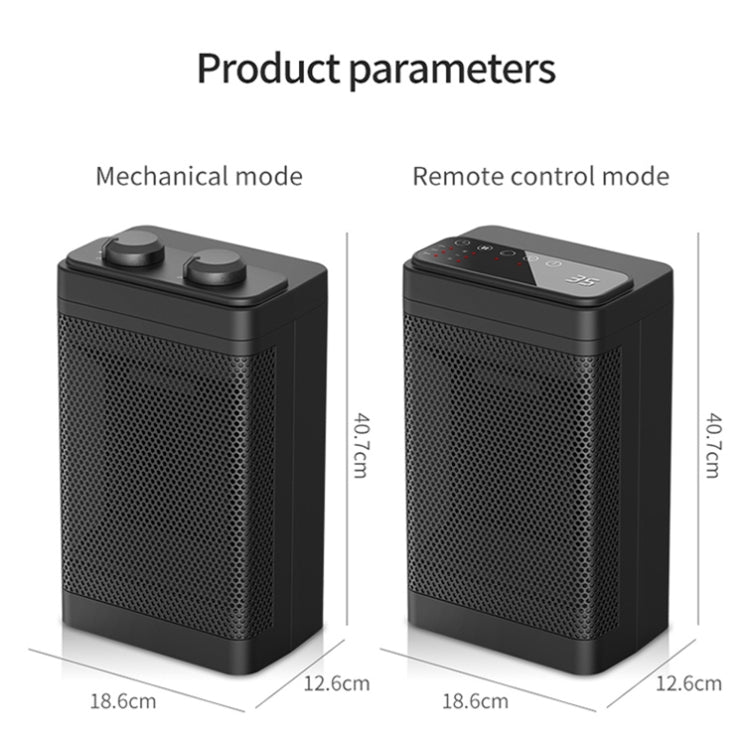Office Household Mute Desktop Shaking Head Electric Heaters, Spec: Knob (UK Plug) - Electric Heaters by PMC TechLife | Online Shopping South Africa | PMC TechLife | Buy Now Pay Later Mobicred