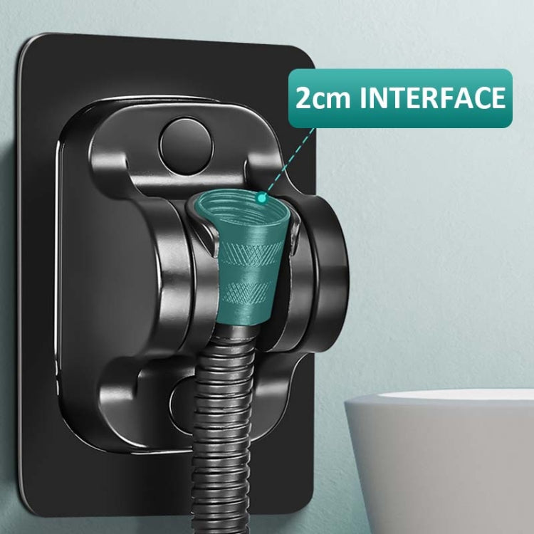 Self-Adhesive Shower arm Head Holder Adjustable Wall Mounted Fixed Base (Black) - Shower Head by PMC TechLife | Online Shopping South Africa | PMC TechLife