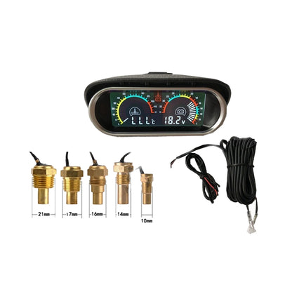 Agricultural Vehicle Car Modification Instrument, Style: Water Temperature (16mm) With Voltage - Clocks & Car Meters by PMC Jewellery | Online Shopping South Africa | PMC Jewellery | Buy Now Pay Later Mobicred