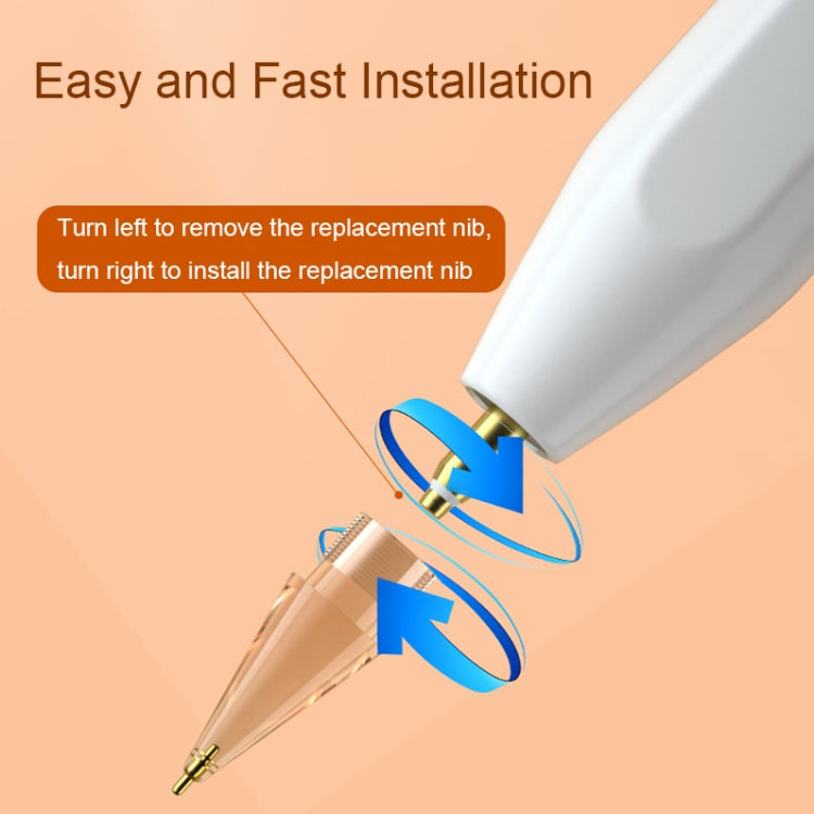 For Apple Pencil 1/2 2pcs Stylus Transparent Replacement Needle Nib, Spec: Round (Blue) - Pencil Accessories by PMc TechLife | Online Shopping South Africa | PMc TechLife | Buy Now Pay Later Mobicred