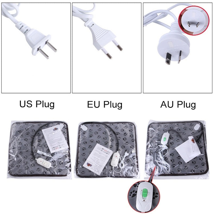 Waterproof Bite-proof Wear-resistant Adjustable Temperature Pet Electric Blanket, Specification: 45x45cm(AU Plug Flower) - Pads by PMC TechLife | Online Shopping South Africa | PMC TechLife