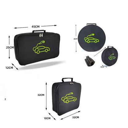 Car Charging Cable Storage Bag Carry Bag For Electric Vehicle Charger Plugs,Spec: Round  With Logo - EV Charger Accessories by PMC Jewellery | Online Shopping South Africa | PMC Jewellery