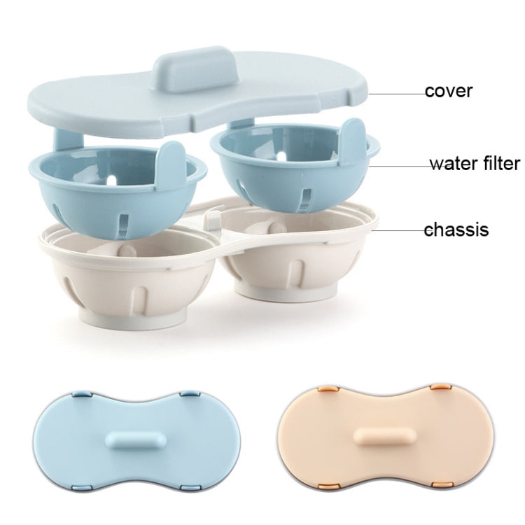 Two-compartment Steamed Egg Box Microwave Steamed Egg Plate  Egg Mold(Orange) - Gadgets by PMC TechLife | Online Shopping South Africa | PMC TechLife | Buy Now Pay Later Mobicred