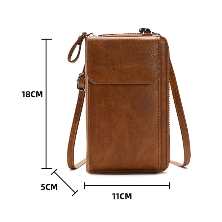 Lady Purse Shoulder Crossbody Bag Multi-functional Mobile Phone Bag(Black) - Single-shoulder Bags by PMC TechLife | Online Shopping South Africa | PMC TechLife | Buy Now Pay Later Mobicred