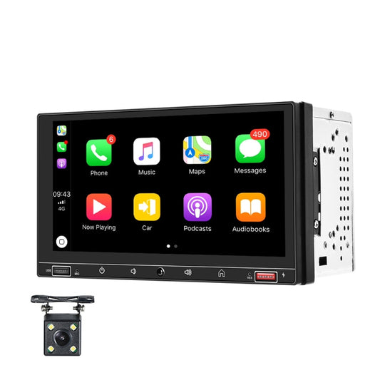 A2916 7 inch Dual-spindle Universal MP5 Car Carplay MP4 Player, Style: Standard+4 Light Camera - Car MP3 & MP4 & MP5 by PMC Jewellery | Online Shopping South Africa | PMC Jewellery | Buy Now Pay Later Mobicred