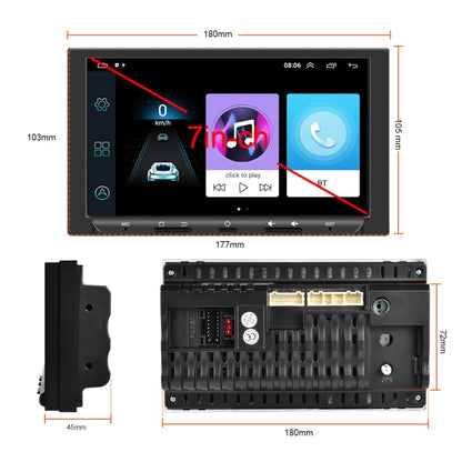 7 inch Carplay GPS Navigation Reverse Integrated Machine, Style: Standard+8 Light Camera(1+16G) - Car MP3 & MP4 & MP5 by PMC Jewellery | Online Shopping South Africa | PMC Jewellery | Buy Now Pay Later Mobicred