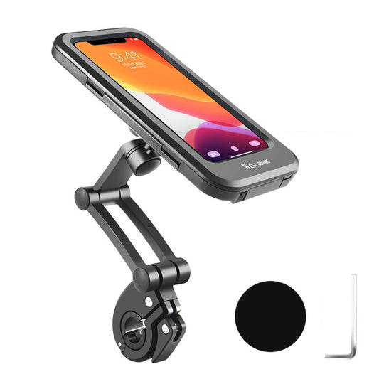 WEST BIKING Bicycle Riding Waterproof and Shockproof Phone Bracket, Style: Raise Handlebar - Holders by WEST BIKING | Online Shopping South Africa | PMC Jewellery | Buy Now Pay Later Mobicred