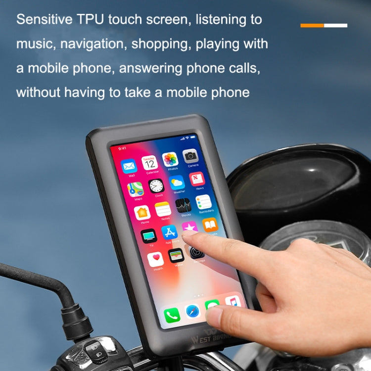 WEST BIKING Mountain Bicycle Riding Shock-proof Fixed Mobile Phone Bracket, Style: Rearview Mirror - Holders by WEST BIKING | Online Shopping South Africa | PMC TechLife | Buy Now Pay Later Mobicred
