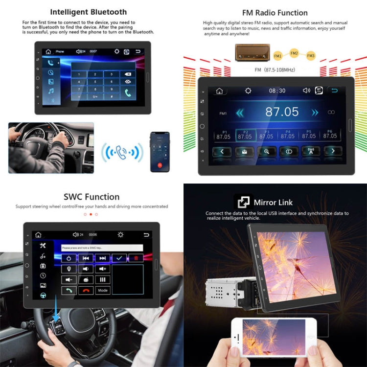 1310C 10.1 inch Car Full Screen Touch HD MP5 Wired Carplay Player, Style: Standard - Car MP3 & MP4 & MP5 by PMC TechLife | Online Shopping South Africa | PMC TechLife | Buy Now Pay Later Mobicred