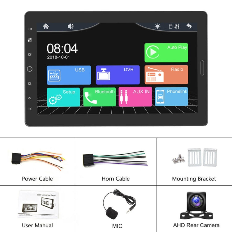 1310C 10.1 inch Car Full Screen Touch HD MP5 Wired Carplay Player, Style: Standard+AHD Camera - Car MP3 & MP4 & MP5 by PMC TechLife | Online Shopping South Africa | PMC TechLife | Buy Now Pay Later Mobicred