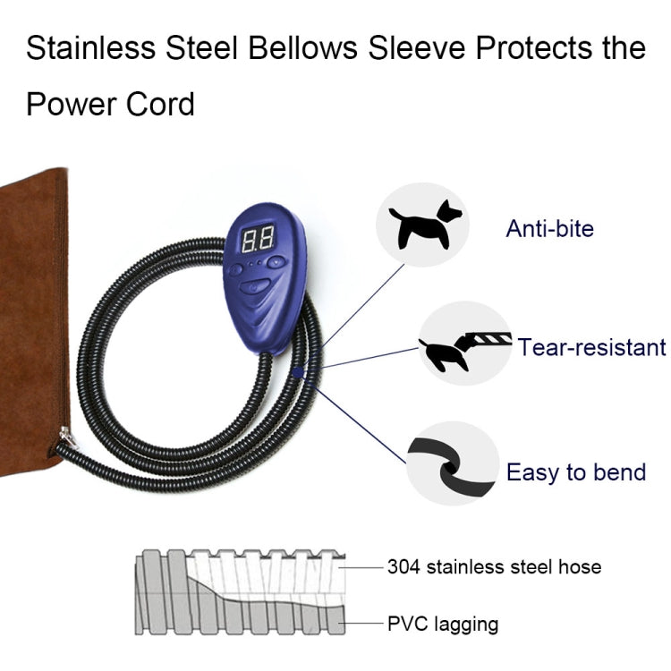 65x40cm Blue 12V Low Voltage Multifunctional Warm Pet Heating Pad Pet Electric Blanket(UK Plug) - Pads by PMC TechLife | Online Shopping South Africa | PMC TechLife | Buy Now Pay Later Mobicred