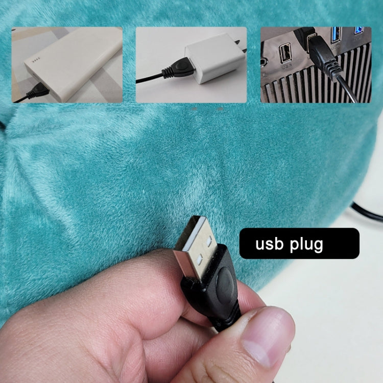 USB Heating Foot Warmer Comfortable Plush Foot Warmer(Ink Green) - USB Heater by PMC TechLife | Online Shopping South Africa | PMC TechLife | Buy Now Pay Later Mobicred