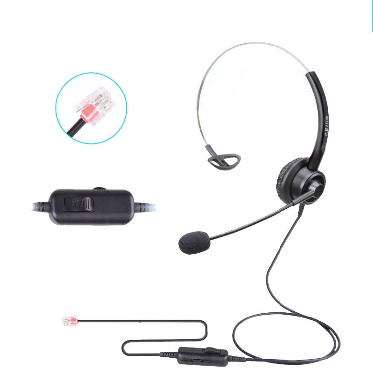 VT200 Single Ear Telephone Headset Operator Headset With Mic,Spec: Crystal Head with Tuning - Microphones & Headsets by PMC Jewellery | Online Shopping South Africa | PMC Jewellery | Buy Now Pay Later Mobicred