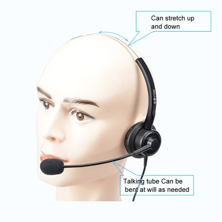 VT200 Single Ear Telephone Headset Operator Headset With Mic,Spec: Type-C - Microphones & Headsets by PMC Jewellery | Online Shopping South Africa | PMC Jewellery | Buy Now Pay Later Mobicred