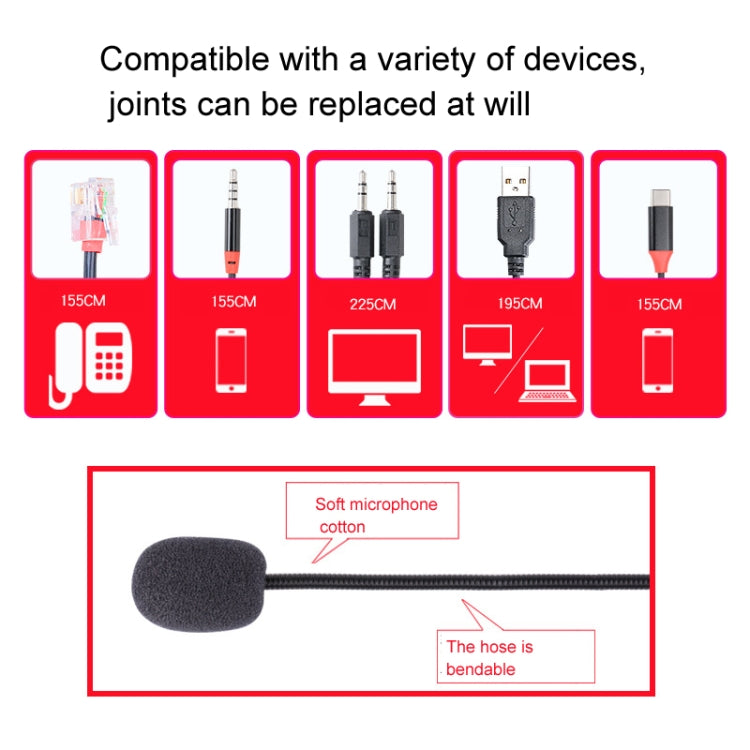 VT200 Single Ear Telephone Headset Operator Headset With Mic,Spec: Type-C With Answer Key - Microphones & Headsets by PMC TechLife | Online Shopping South Africa | PMC TechLife | Buy Now Pay Later Mobicred