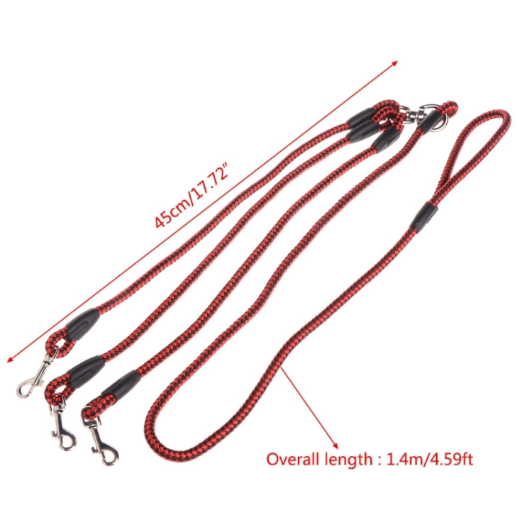 140cm 3 In 1 Leash Multi-head Dog Walking Rope(Blue) - Leashes by PMC TechLife | Online Shopping South Africa | PMC TechLife