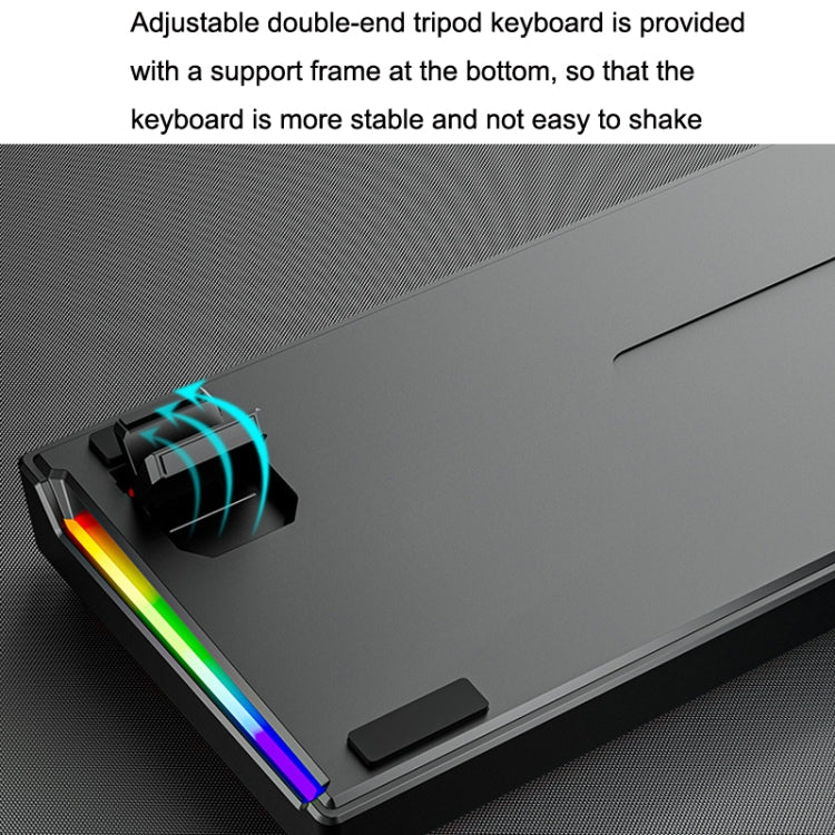 LEAVEN K620 61 Keys Hot Plug-in Glowing Game Wired Mechanical Keyboard, Cable Length: 1.8m, Color: White Black Red Shaft - free shipping - PMC Jewellery - Order now!