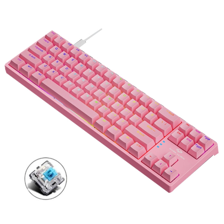 Dark Alien K710 71 Keys Glowing Game Wired Keyboard, Cable Length: 1.8m, Color: Pink Green Shaft - free shipping - PMC Jewellery - Order now!