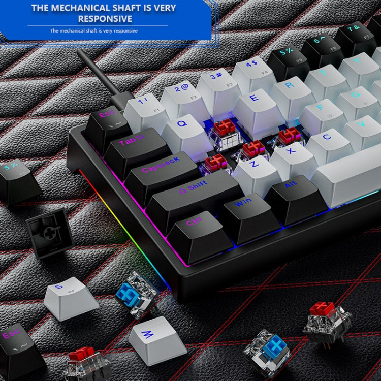 Dark Alien K710 71 Keys Glowing Game Wired Keyboard, Cable Length: 1.8m, Color: Blue Green Shaft - Wired Keyboard by Dark Alien | Online Shopping South Africa | PMC Jewellery | Buy Now Pay Later Mobicred