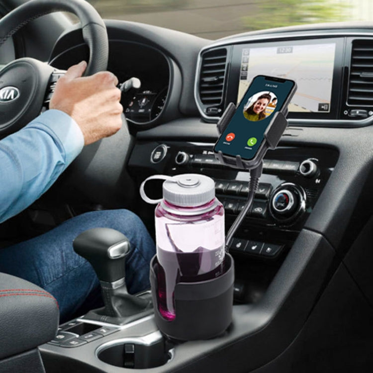 2 in 1 Multifunctional Car Cup Holder Extra Large Mobile Phone Holder(Gray) - Car Drink Holders by PMC Jewellery | Online Shopping South Africa | PMC Jewellery | Buy Now Pay Later Mobicred