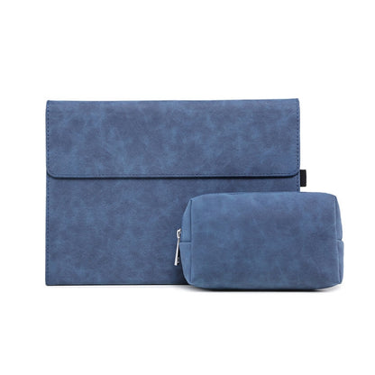 For Microsoft Surface Pro 9 Tablet Protective Case Holder(South African Sheepskin Blue Case + Power Supply Bag) - Others by PMC Jewellery | Online Shopping South Africa | PMC Jewellery | Buy Now Pay Later Mobicred