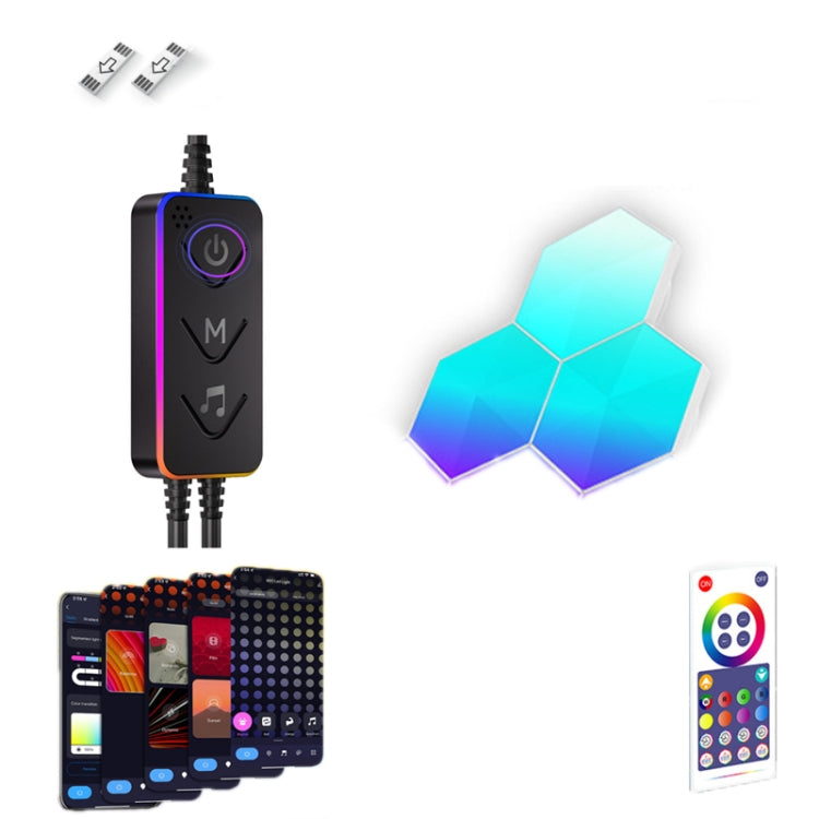 Gaming Ambient Light Smart Chiclet Backdrop Quantum Wall Light, Versions: WIFI(3 PCS/Set) - Novelty Lighting by PMC TechLife | Online Shopping South Africa | PMC TechLife | Buy Now Pay Later Mobicred