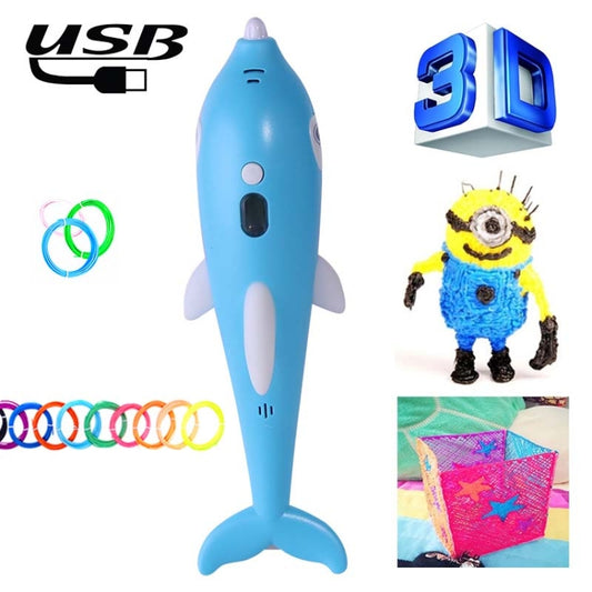 Children 3D Printing Pen Low Temperature Intelligent Screen Display Voice Drawing Pen, Style:, Color: 13 Colors (Blue) - 3D Printer by PMC Jewellery | Online Shopping South Africa | PMC Jewellery | Buy Now Pay Later Mobicred