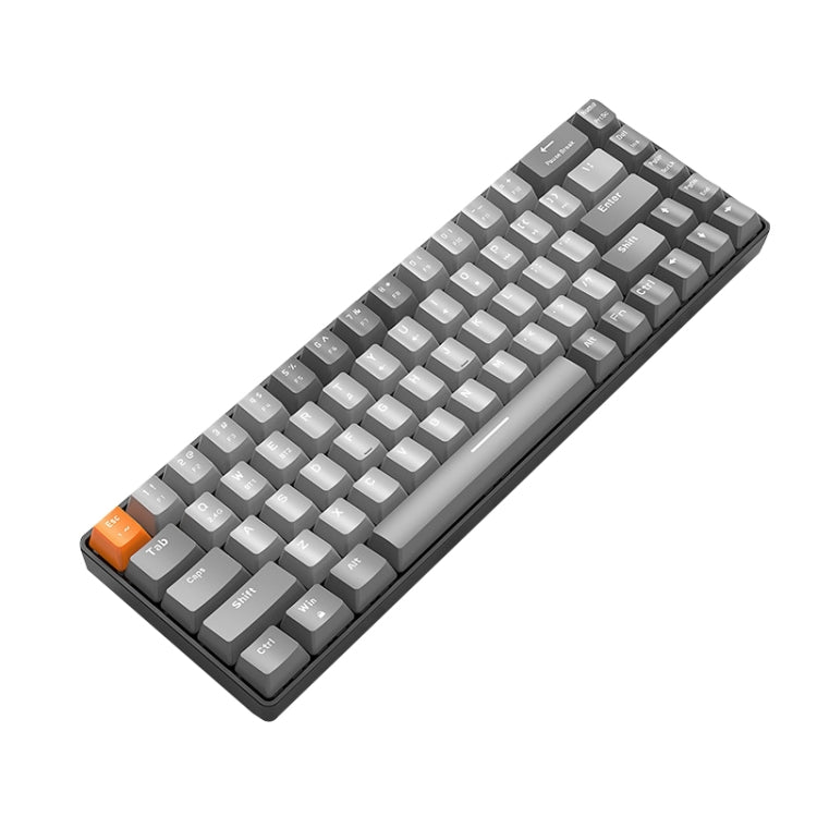 ZIYOU LANG K68 68 Keys Bluetooth Wireless Dual Model Mechanical Keyboard, Style: Red Shaft Version (Gray) - free shipping - PMC Jewellery - Order now!