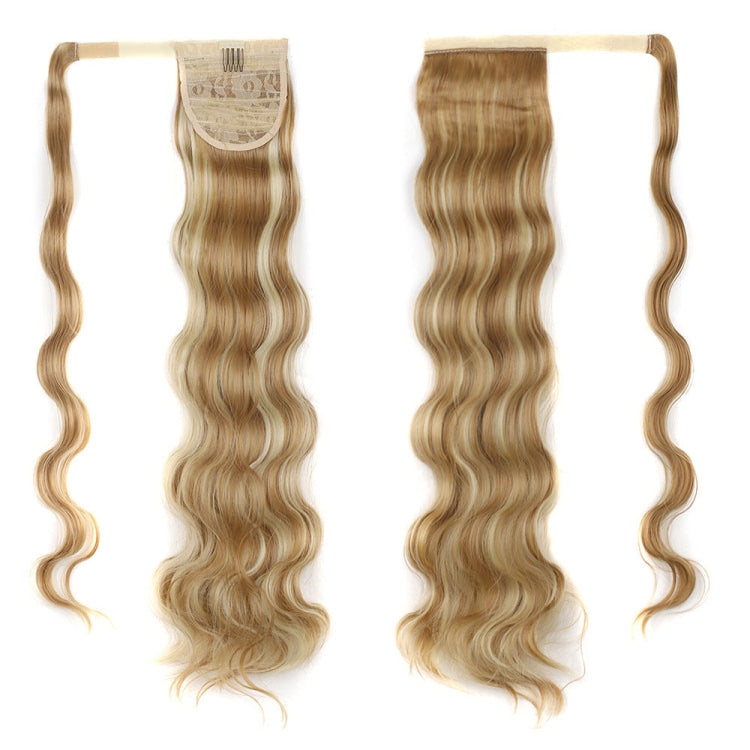 MST08 Adhesive Tie-On Wigs Ponytail Fluffy Long Curly Wigs High-Ponytail(27H613) - free shipping - PMC TechLife - Order now!