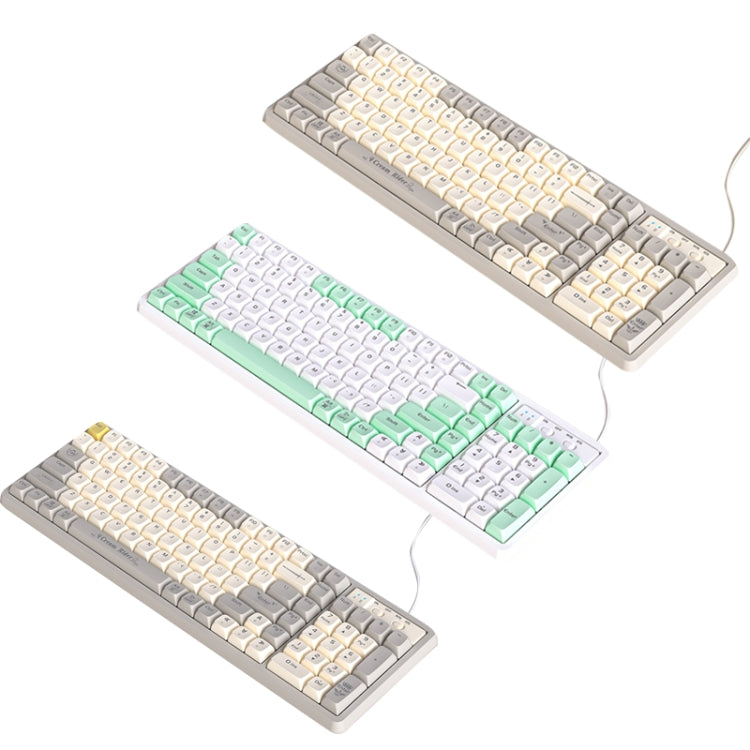 LANGTU GK102 102 Keys Hot Plugs Mechanical Wired Keyboard. Cable Length: 1.63m, Style: Gold Shaft (Matcha Green) - Wired Keyboard by LANGTU | Online Shopping South Africa | PMC Jewellery | Buy Now Pay Later Mobicred