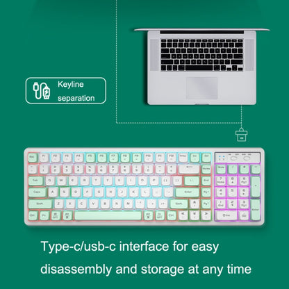 LANGTU GK102 102 Keys Hot Plugs Mechanical Wired Keyboard. Cable Length: 1.63m, Style: Gold Shaft (Matcha Green) - Wired Keyboard by LANGTU | Online Shopping South Africa | PMC Jewellery | Buy Now Pay Later Mobicred