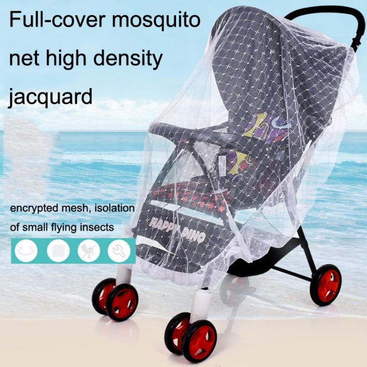 Full Cover Folding Mosquito Net Plus Encrypted Stroller Mosquito Net(White) - Strollers Accessories by PMC Jewellery | Online Shopping South Africa | PMC Jewellery