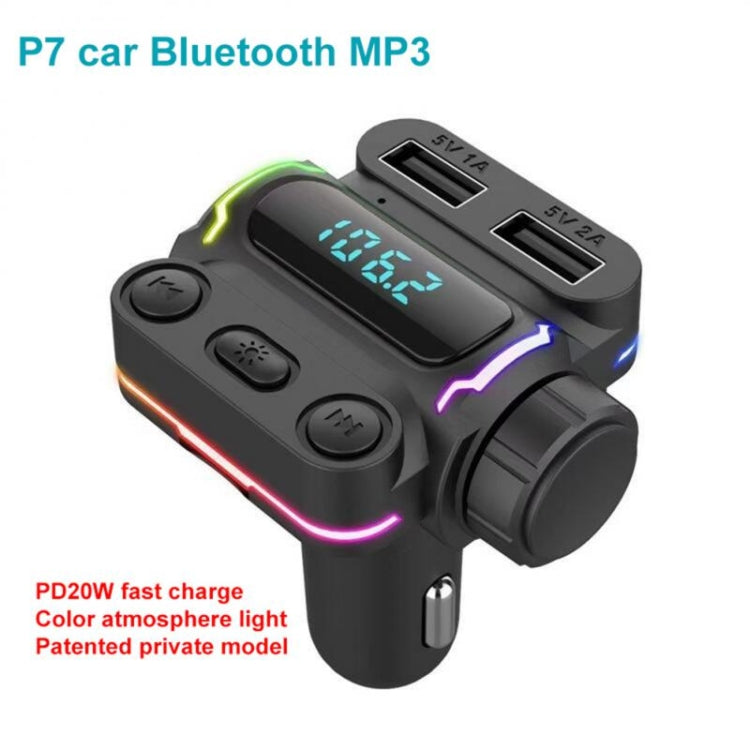 P7 PD20W QC3.0 Dual Fast Charging Car MP3 Player FM Transmitter(Color Box) - Bluetooth Car Kits by PMC Jewellery | Online Shopping South Africa | PMC Jewellery | Buy Now Pay Later Mobicred