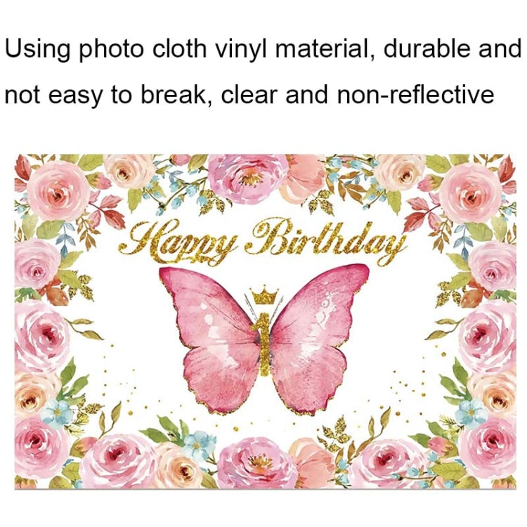 1.5m X 1m Butterfly Pattern Photography Backdrop Birthday Party Decoration Background Cloth(MDT08842) - Birthday Party by PMC Jewellery | Online Shopping South Africa | PMC Jewellery