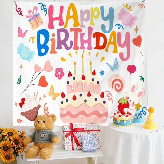 Birthday Layout Hanging Cloth Children Photo Wall Cloth, Size: 150x230cm Velvet(3) - Cartoon by PMC Jewellery | Online Shopping South Africa | PMC Jewellery | Buy Now Pay Later Mobicred