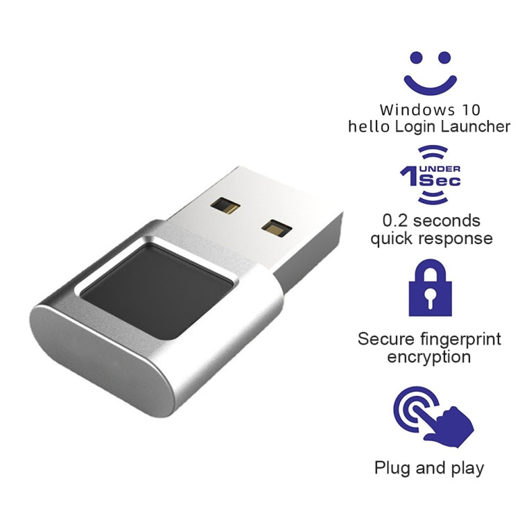 TRU8 Mini USB Fingerprint Reader Module for Windows 11 / 10 Hello Dongle - Gadget by PMC TechLife | Online Shopping South Africa | PMC TechLife