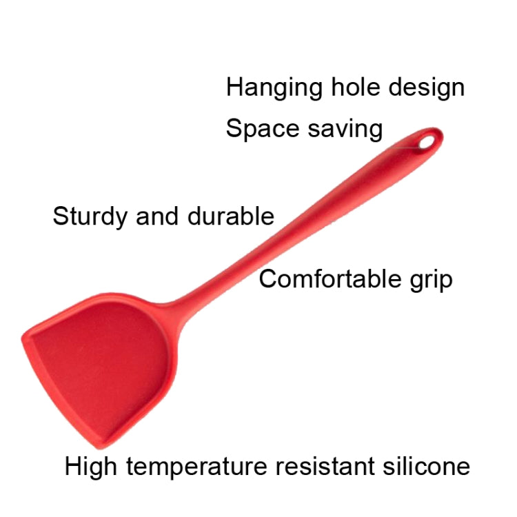 2pcs Non-stick High Temperature Resistant Silicone Cookware, Style: Rice Spoon(Red) - Cooking Tools by PMC Jewellery | Online Shopping South Africa | PMC Jewellery